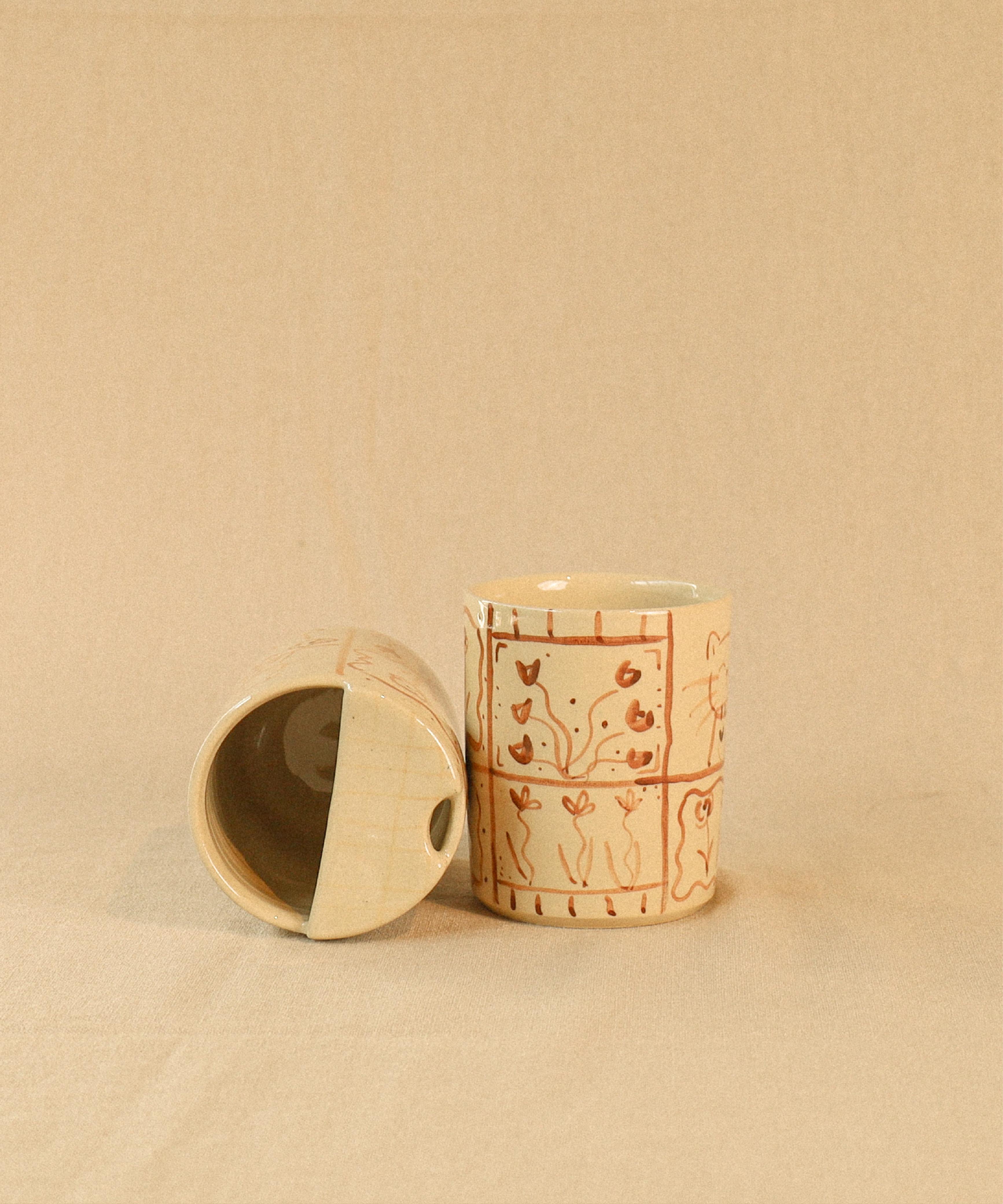 CAT Mug – Handcrafted Pattern