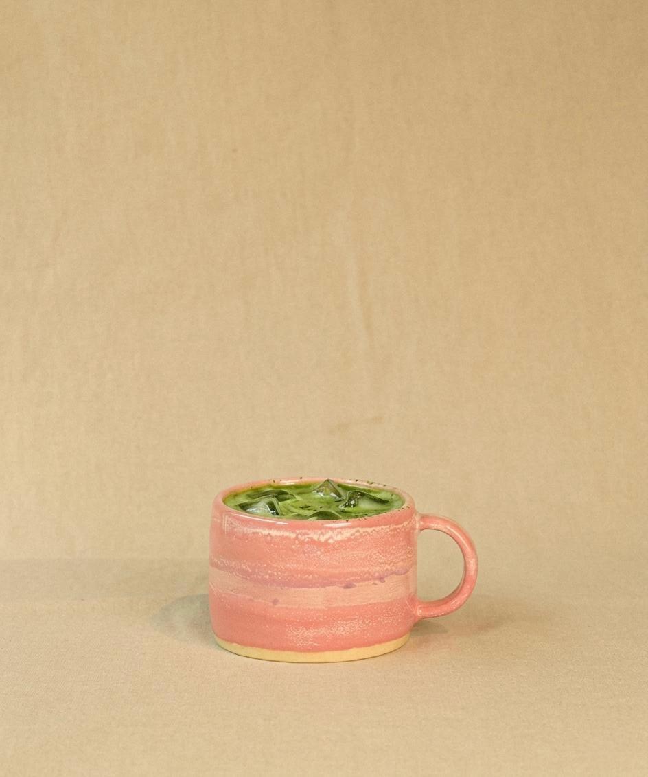 Pink Mug with handle - Vietnamese Handmade