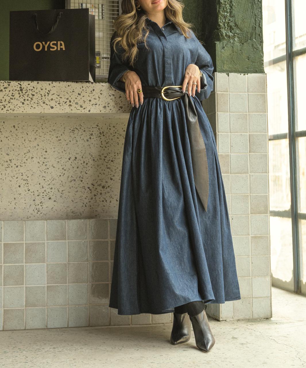 Umi Dress – Handcrafted Blue Dress in 100% Cotton