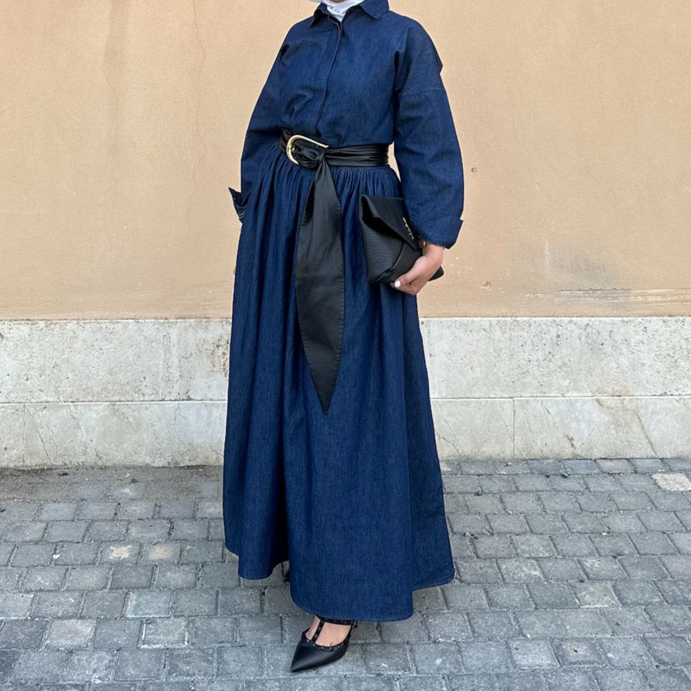 Umi Dress – Handcrafted Blue Dress in 100% Cotton