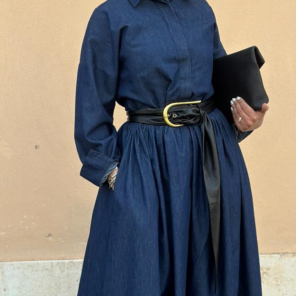 Umi Dress – Handcrafted Blue Dress in 100% Cotton