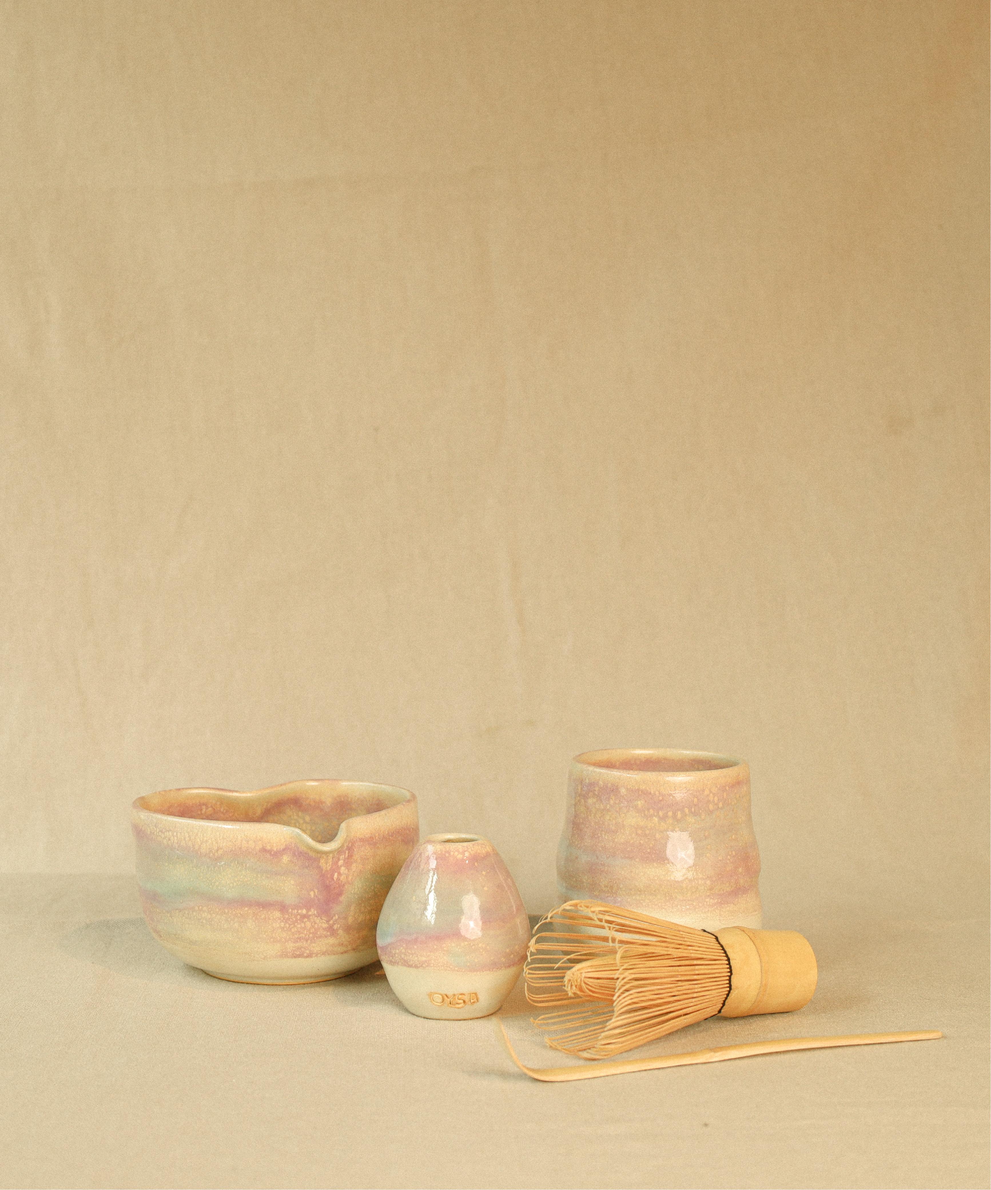 Purple Matcha set - Vietnamese Handmade