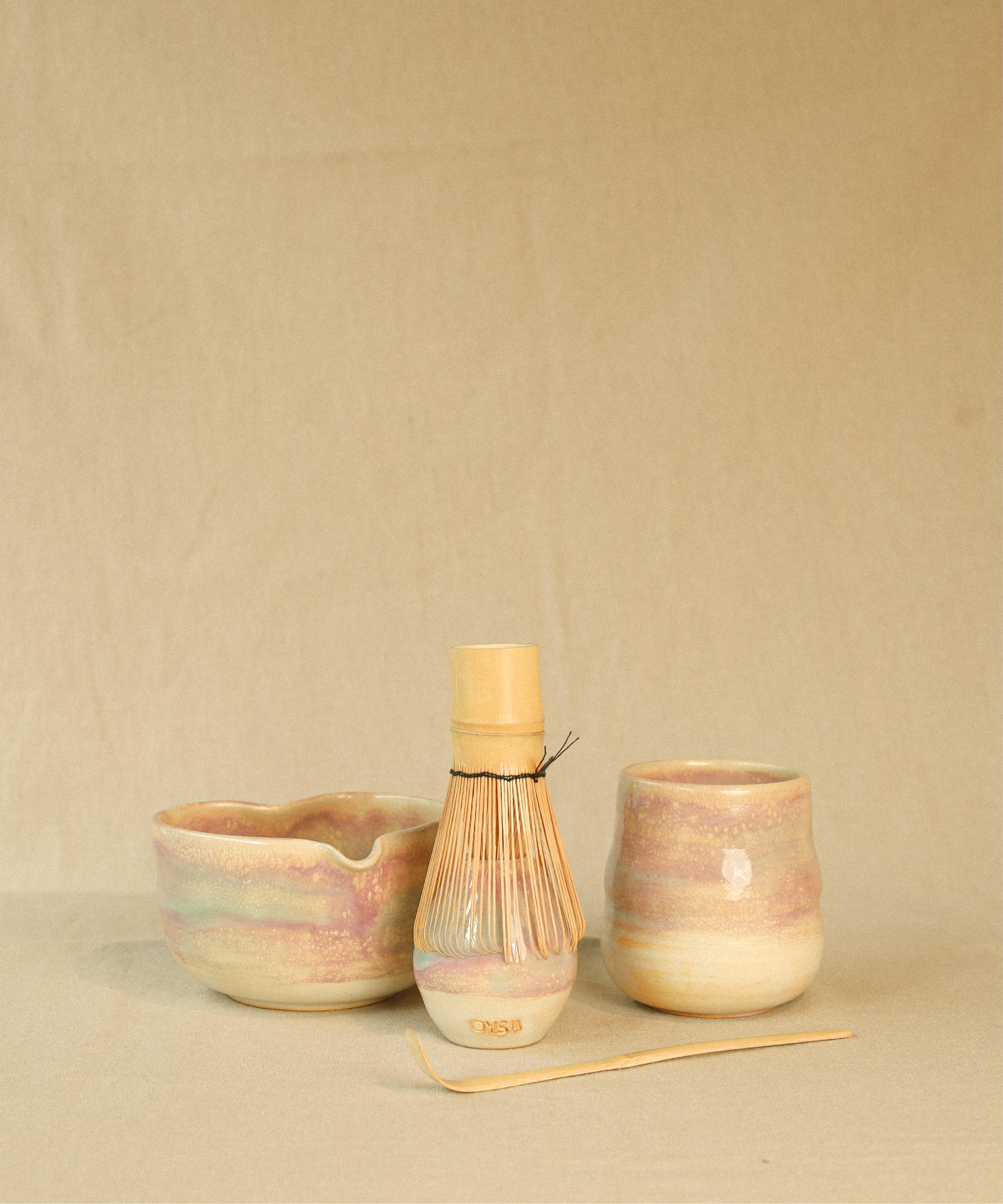 Purple Matcha set - Vietnamese Handmade