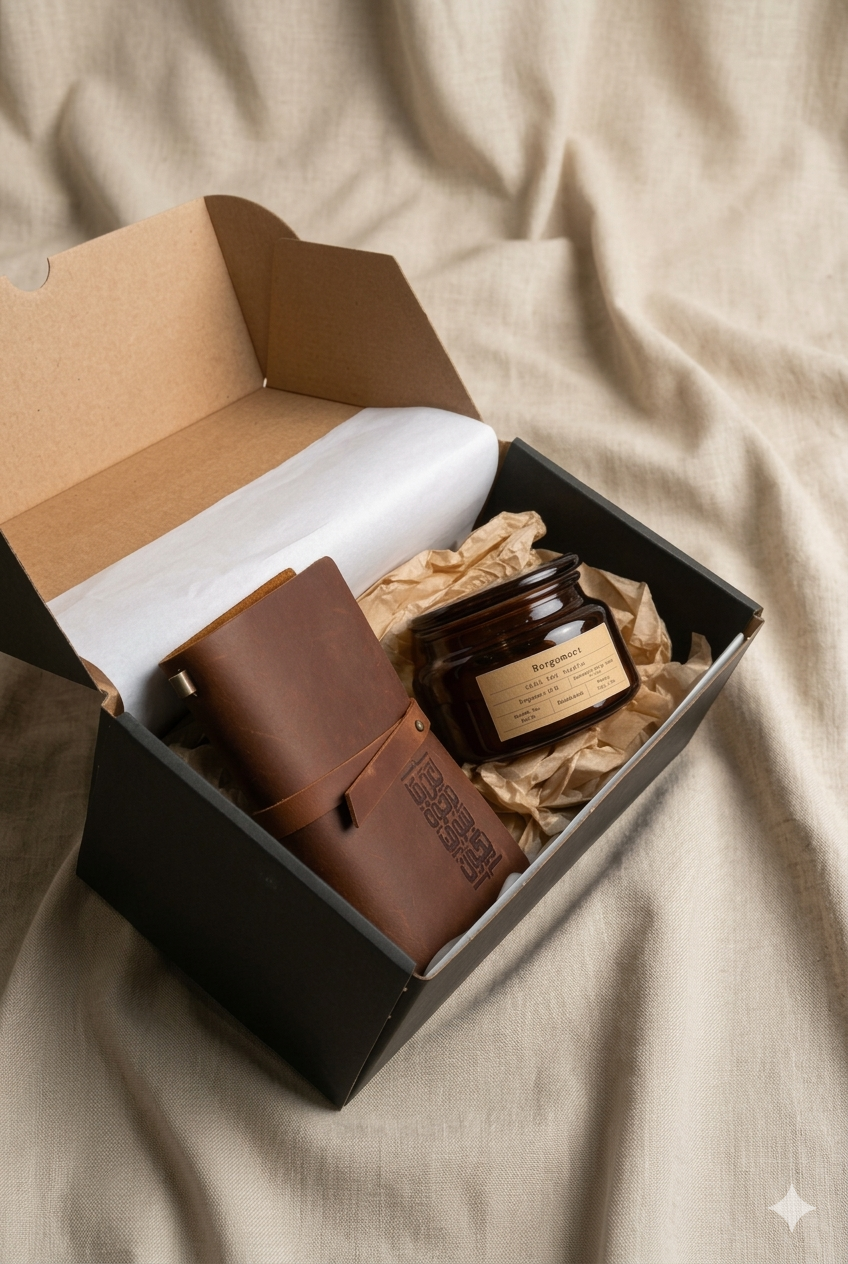 Notebook & Candle: gift box
