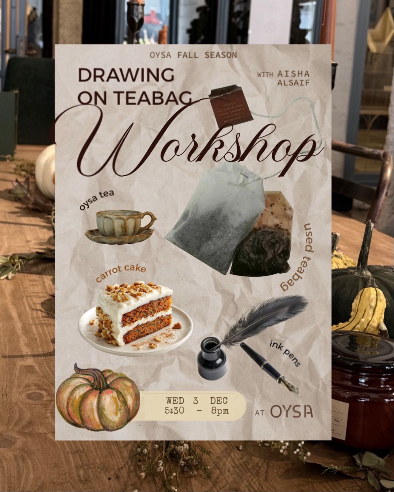 Wed 3/12 Tea Leaf Painting Workshop
