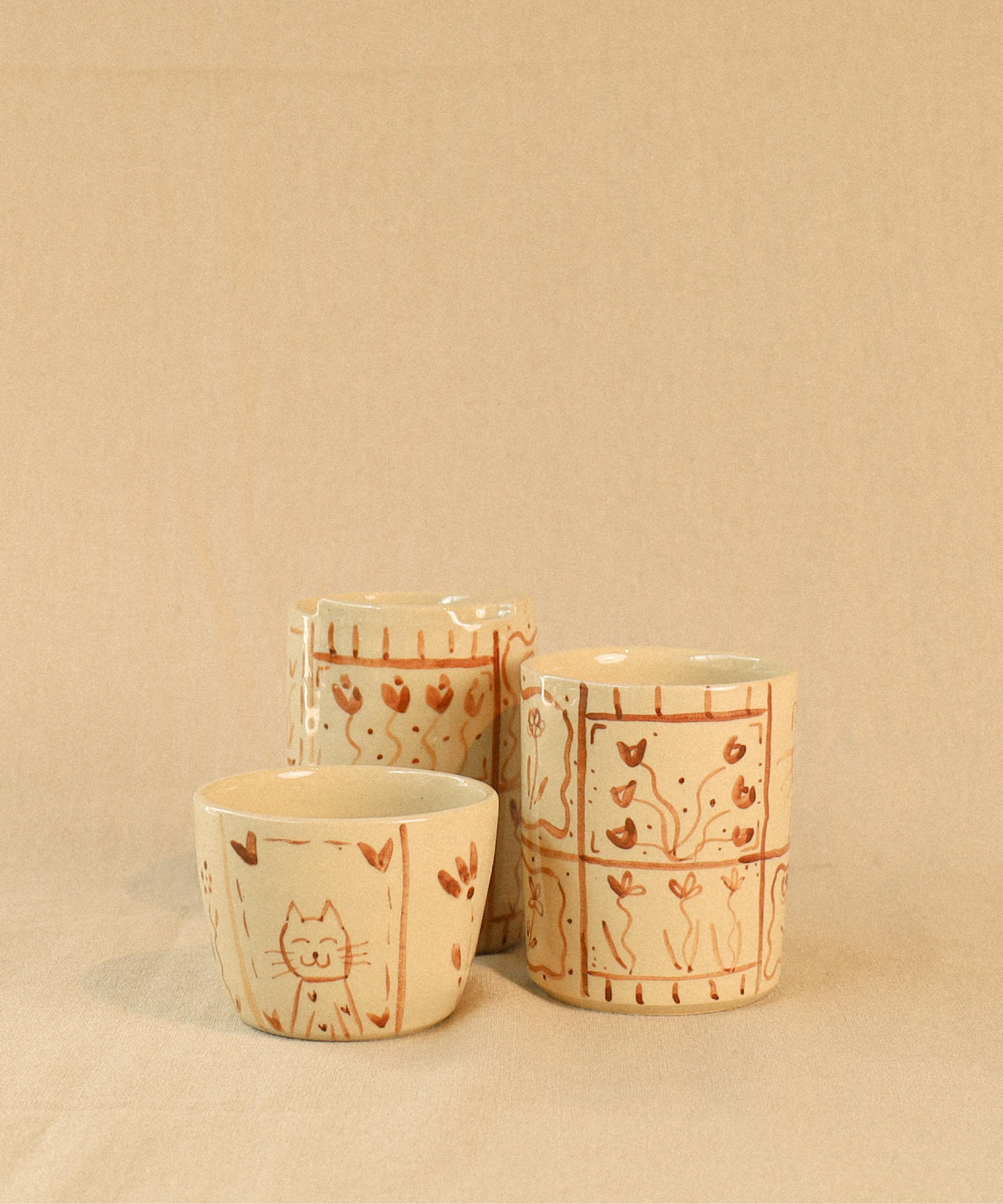 CAT Mug – Handcrafted Pattern