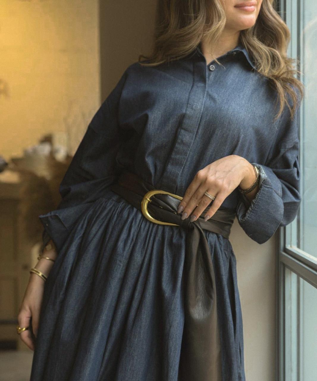 Umi Dress – Handcrafted Blue Dress in 100% Cotton