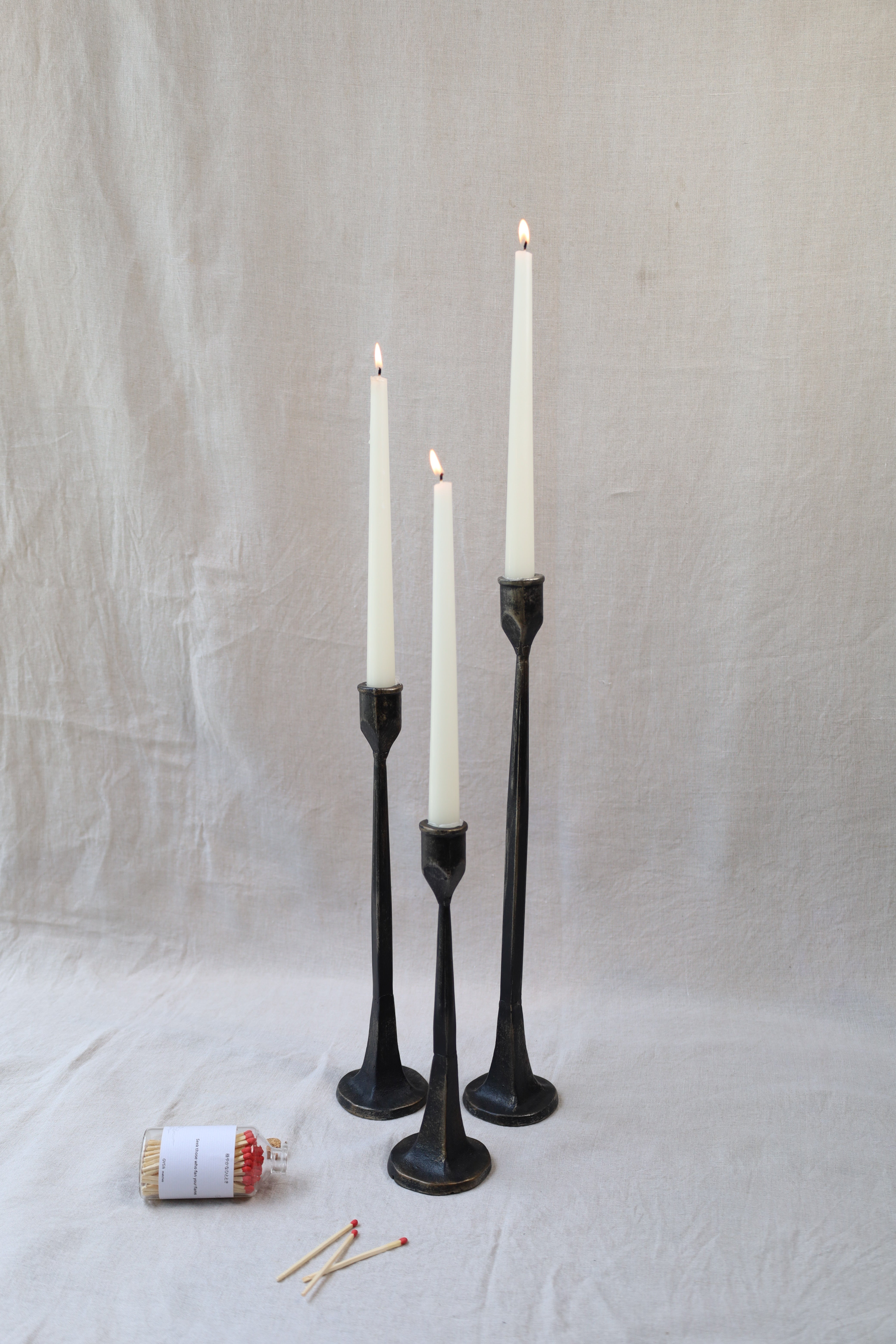 Iron Taper Candlesticks