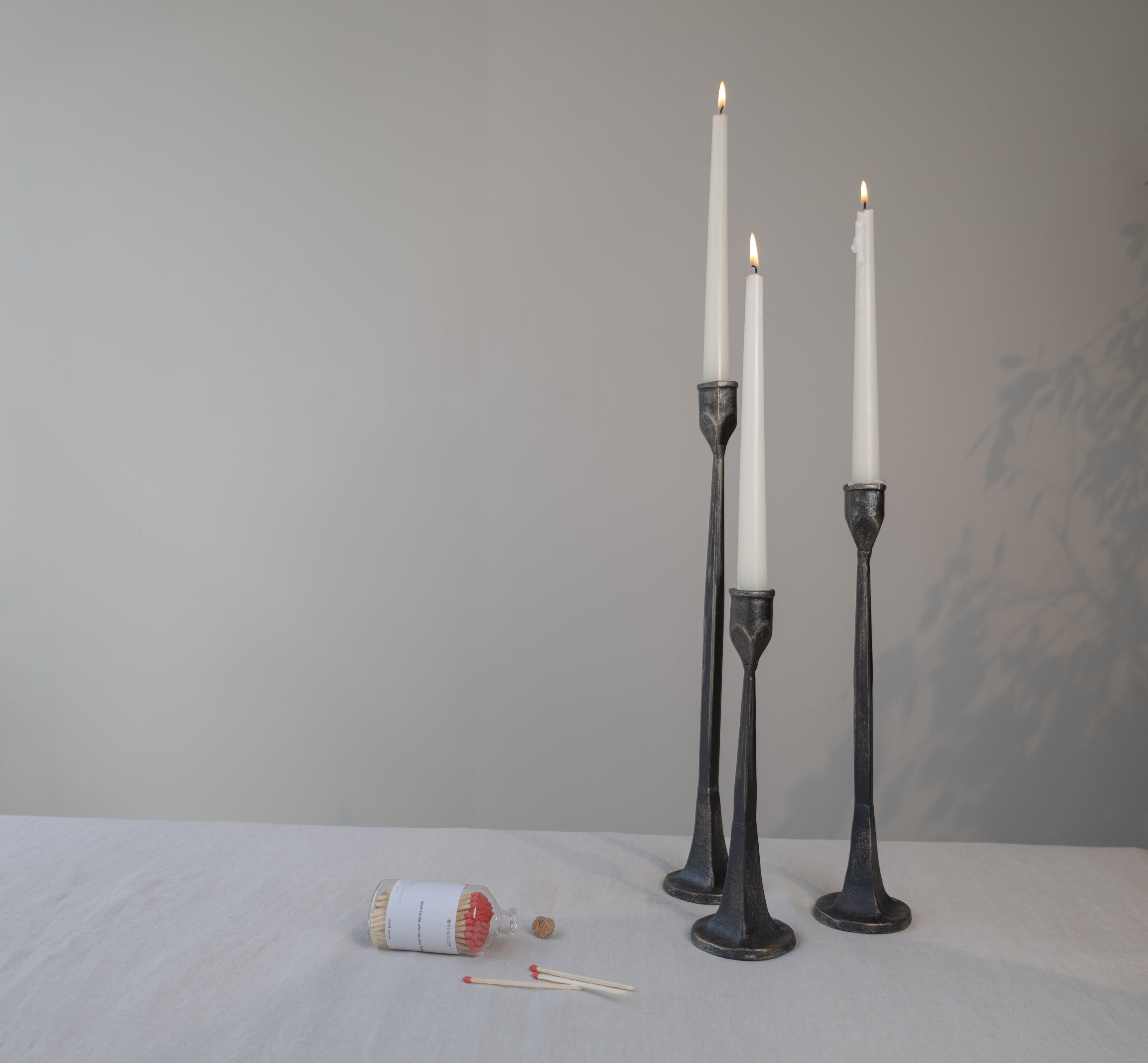Iron Taper Candlesticks