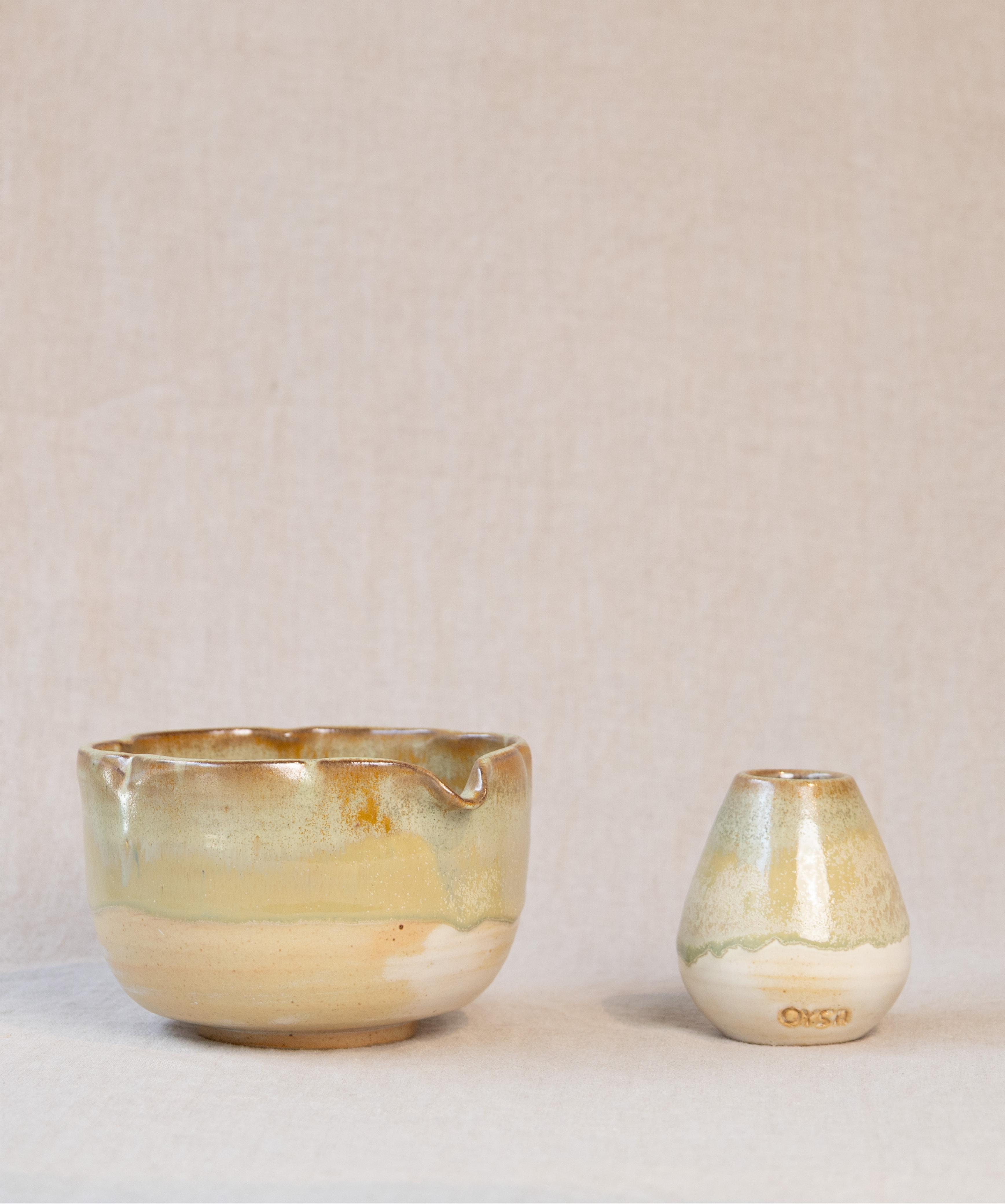 Chawan Love Petal - Matcha set
