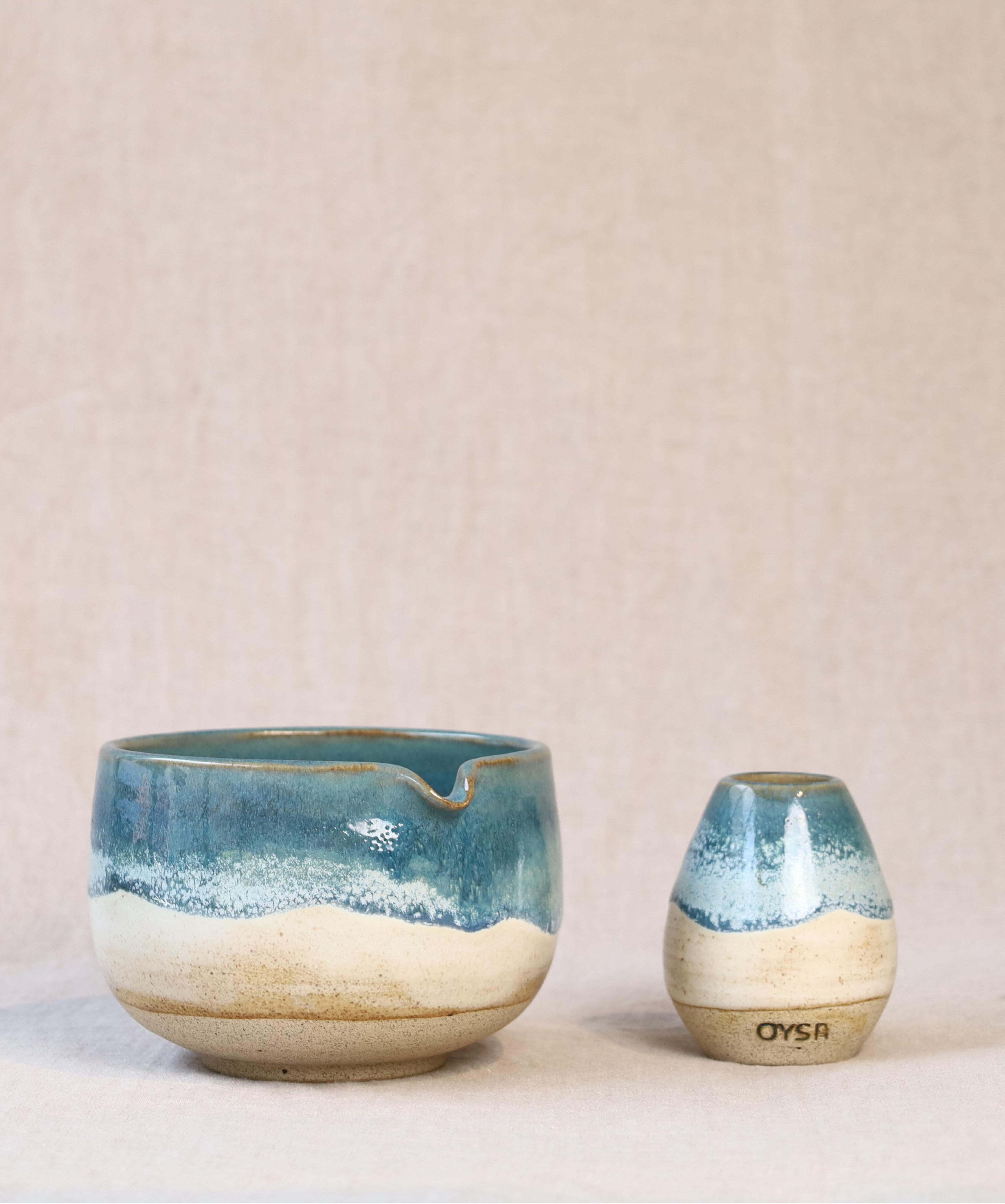 Chawan Ocean Cloud - Matcha set